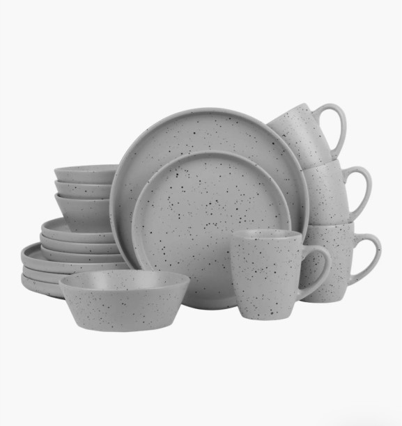 THE GREEN BLISS BOUTIQUE Pack of 16 Stoneware 16PIECE STONEWARE DINNER SET Dinner Set