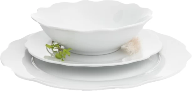 Russell Hobbs Porcelain Lotus 12 Piece Dinner Set
