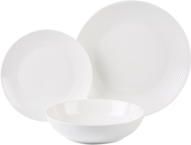 Enhance Stoneware Embossed Dinner Set Dinner Set