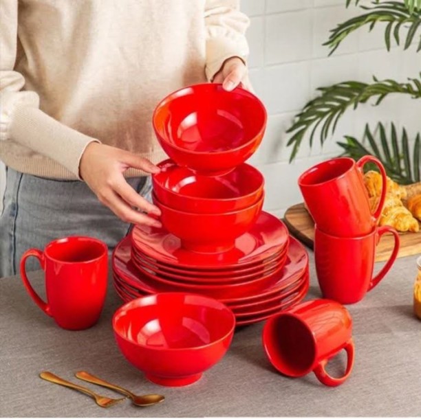 16-Piece Ceramic Dinner Set Pack of 16 Ceramic Home Dinner Set