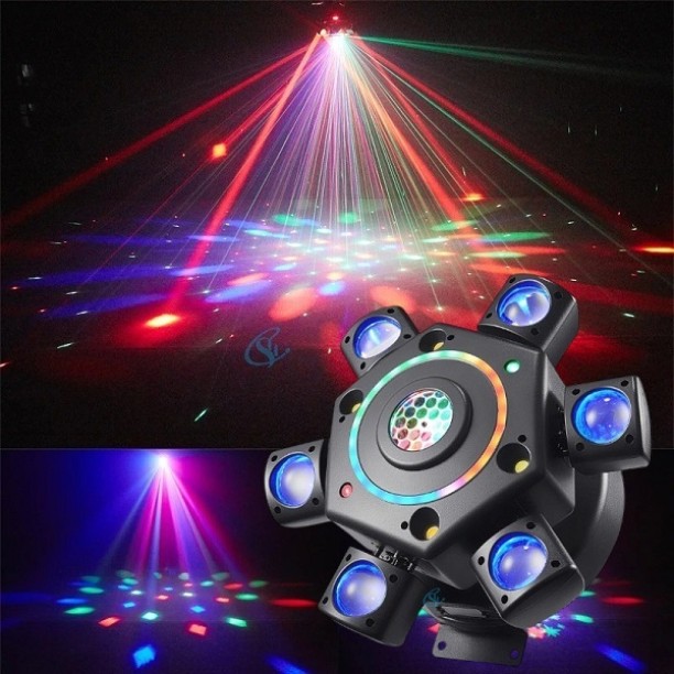 PM Six Arm 5th Generation Lazer Stage Lights 100W Shower Laser Light