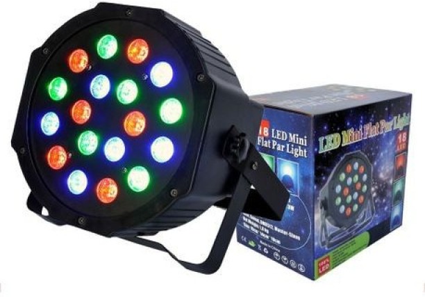 generic Mini Flat Par Light with 3-7 Channels - 18 LED Disco Ball Set