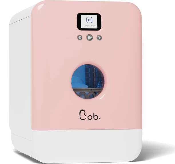 Daan Tech 4 Place Settings Countertop Dishwasher Bob Dishwasher Eco-Compact - Pink Pastel Door Finish