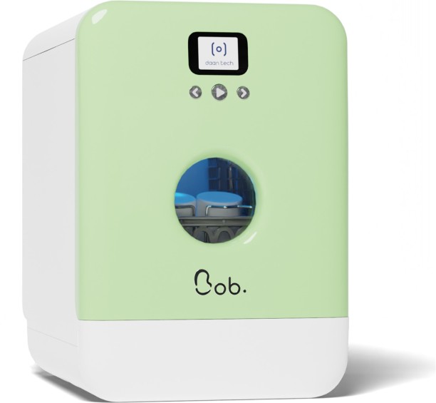 Daan Tech 4 Place Settings Countertop Dishwasher Bob Dishwasher Eco-Compact - Almond Green Door Finish