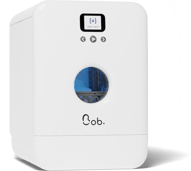 DaanTech 4 Place Settings Countertop Dishwasher Bob Dishwasher Eco-Compact - White Matte Door Finish