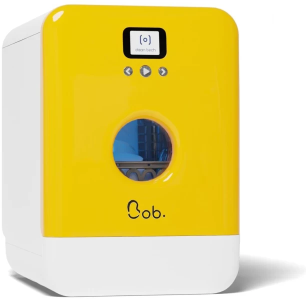 Daan Tech 4 Place Settings Countertop Dishwasher Bob Dishwasher Eco-Compact - Canary Yellow Door Finish