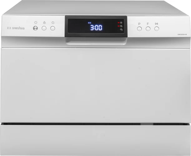 Swiss Appliances 6 Place Settings Countertop Dishwasher DW3202A-W Countertop dishwasher