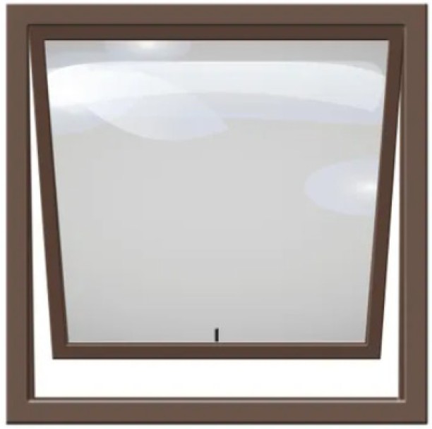 GreenLine Interiors ALUMINIUM WINDOW ChARCOAL WITH PT66 1 VENT W600 x H600MM Exterior Door Frame