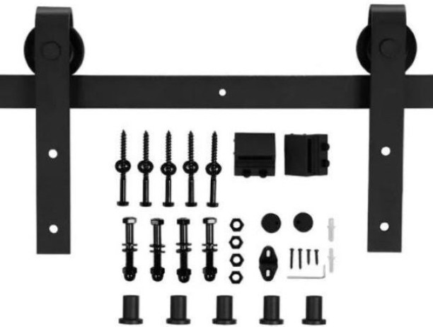 Decorum & Co 2m Sliding Barn Door Hardware Kit Exterior Door Frame