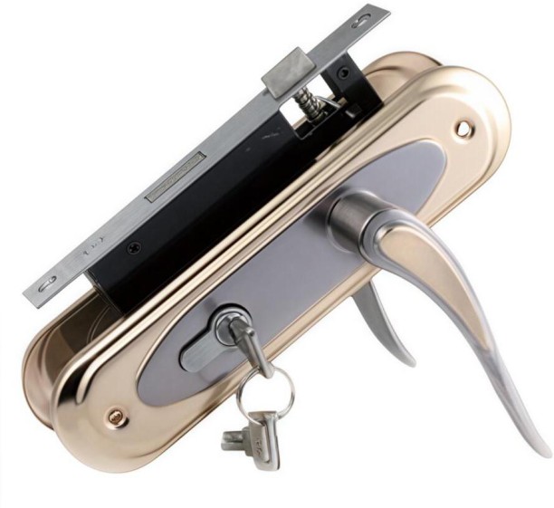 1*: door_lock Stainless Steel Polished Handle Sets