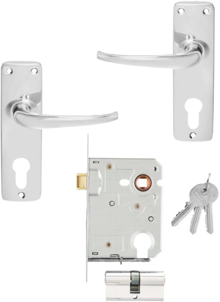 Mackie Silver Plated Metallic Door Levers