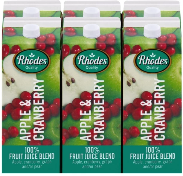 Rhodes Apple & Cranberry 100% Fruit Juice Blend