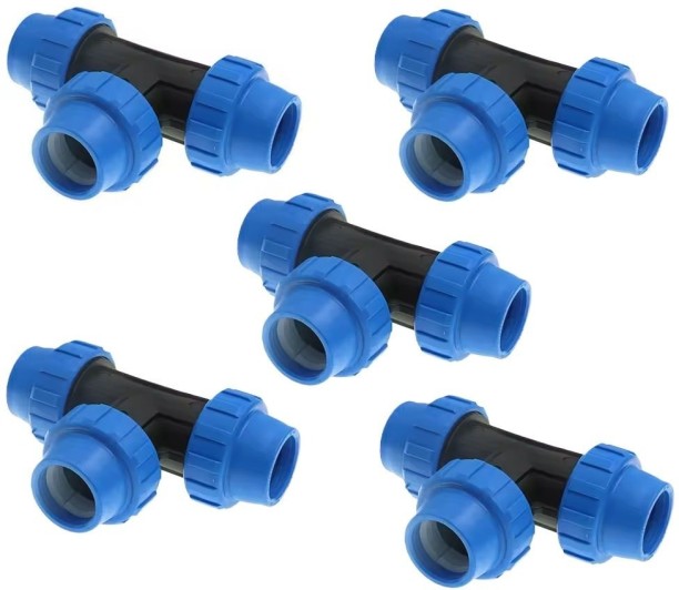 Pleysier Compression Tee 20m-Pack of 5 Drip Irrigation Kit