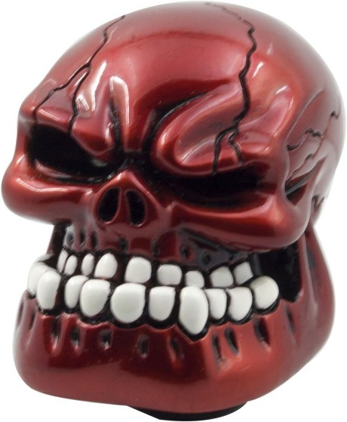 Generic Red Skull Manual Automatic Gear Shift Knobs Gear Shift Shaft
