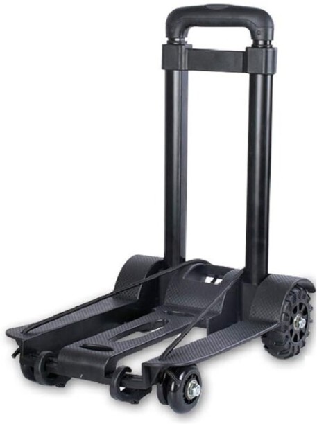 Generic Folding Trolley Cart Portable Luggage with Adjustable Handle Lightweight Platform Trolley