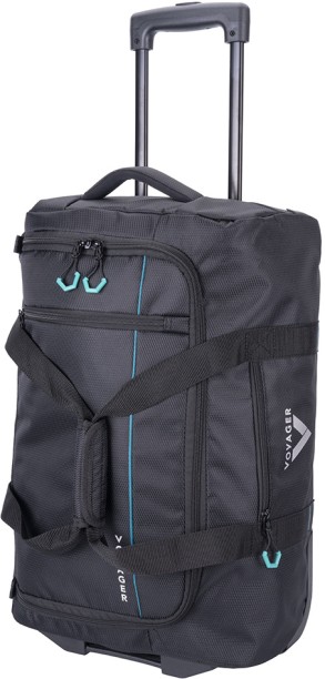 Voyager Trek 2-Wheel Carry-On Trolley Duffel Black Duffel With Wheels (Strolley) 32 l
