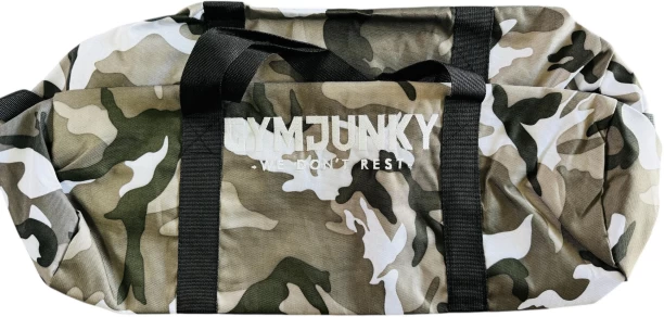 Gym Junky Camouflage DUFFLE BAG ORIGINAL - Grey Camo Gym Duffel Bag 50 l
