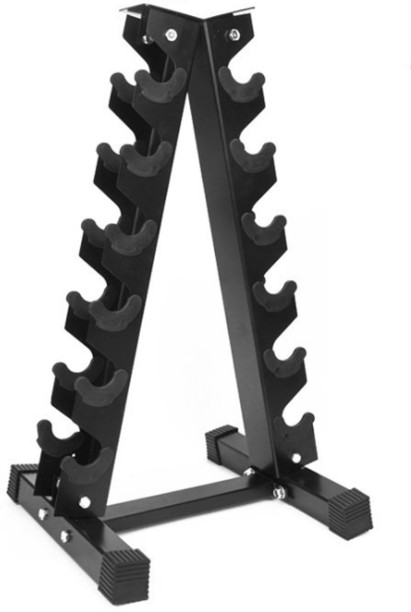 Heartdeco A Frame Dumbbell Rack Stand 6 Tier Steel Rack Shelf For  Living Room & Bedroom