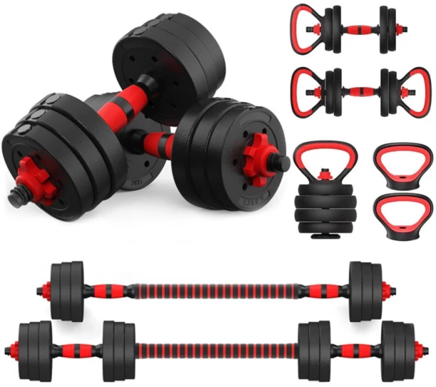 R AND E 4 in 1 Adjustable Dumbbell Set 20 KG Adjustable Dumbbells