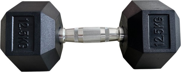 AFRI101 Hexagonal Rubber Coated Fixed Weight Dumbbells