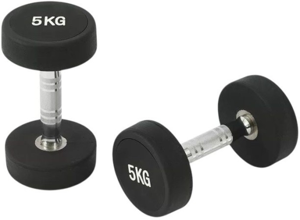 AFRI101 (Pair) Round Rubber Coated Dumbbells
