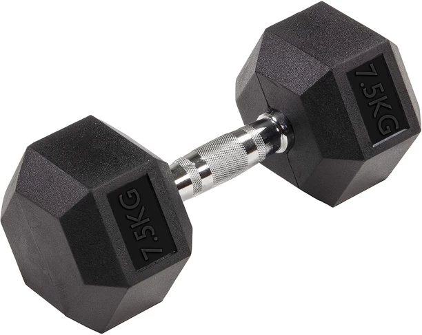 Everlast 7,5Kg Rubber Hex Dumbbell Hex Dumbbells