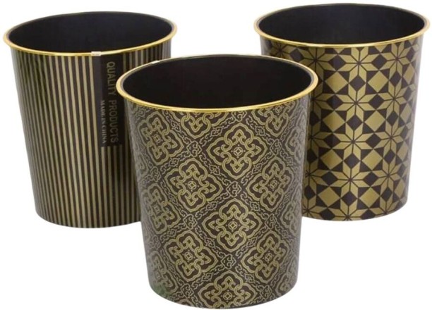 Kersol Decorative Indoor Trash Can Bins Plastic Dustbin