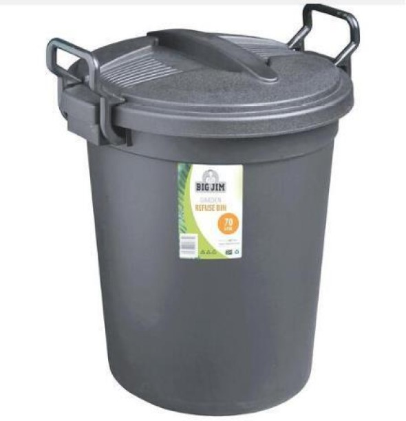 Big Jim 70L Garbage Plastic Dustbin