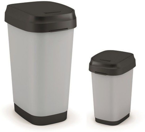 Kis by Keter Dual Swing Bin Large 50L Steel Dustbin