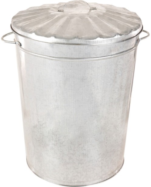 Kennedy Commercial 80L with Lid Galvanised Steel Dustbin