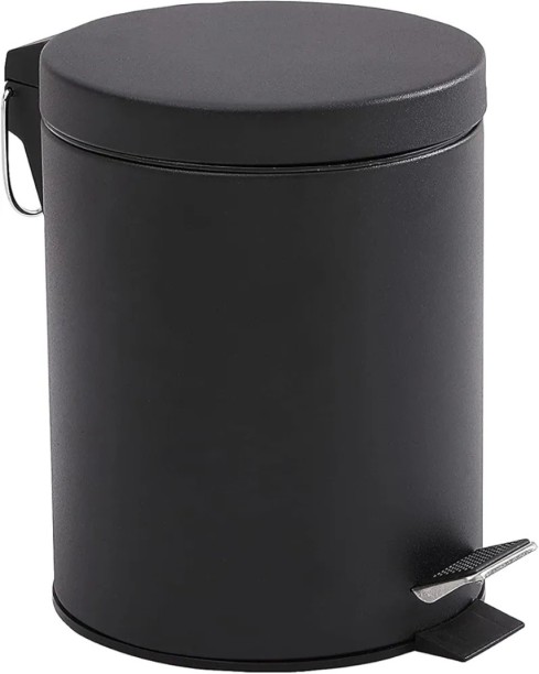 Generic 122396 20L Matt Black Pedal Dustbin Carbon Steel Dustbin