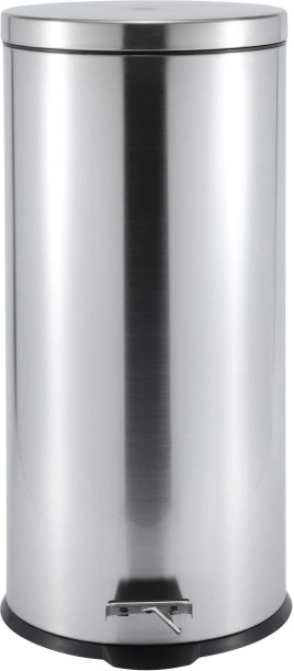 CASA Roma 30L Pedal Bin Soft Close Lid Stainless Steel Dustbin