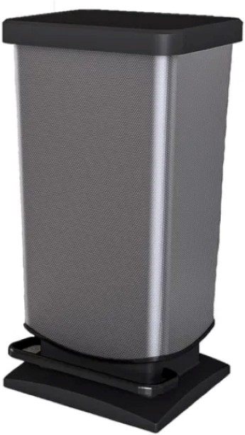 Generic Simpla Carbone Kitchen Dustbin Plastic 40L Steel Dustbin