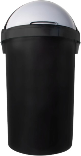 Fliptop Dustbin 50L - Black Plastic Dustbin