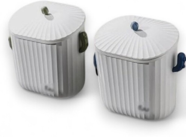 Generic 8L Hanging Trash Can For Kitchen Large Capacity Kitchen Recycling Garbage Basket Bathroom Wall Mounted Trash Bin, Hanging Waste Bin Multifunctional Waste Bin Kitchen Accessory PP (Polypropylene) Dustbin