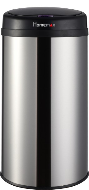 Homemax 30L Silver Sensor Bin Round Plastic Dustbin