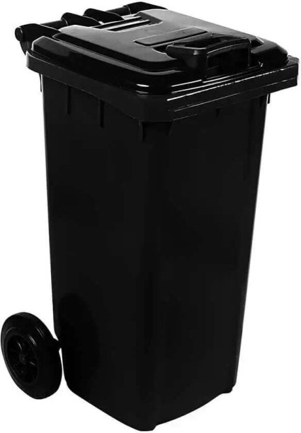 Perfect Dealz 120 Liter Wheel Plastic Waste Yard Bin Plastic Dustbin