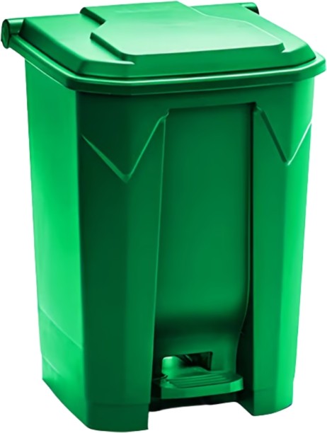 Generic 50L Buff Foot Pedal Plastic Dustbin