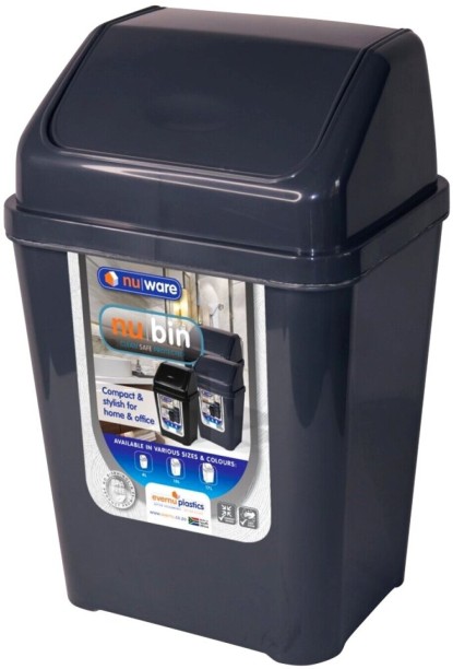 Evernu 10L Flip Top Plastic Dustbin