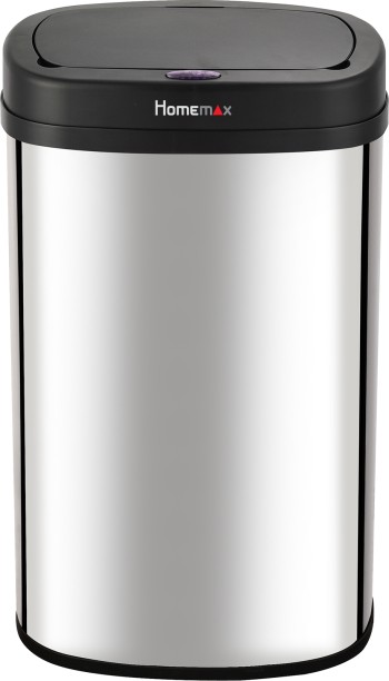 Homemax 50L Silver S/S Sensor Bin Plastic Dustbin