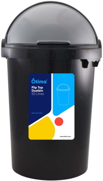 Otima 50L Flip Top Plastic Dustbin