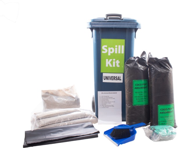 Generic Universal Spill Kit 130L Plastic Dustbin