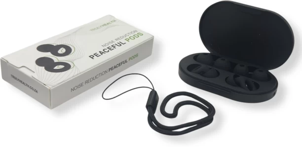 trulyhealth Black Noise Reduction PeacefulPods Over The Head Foldable Ear Muff