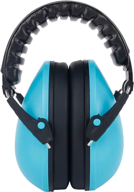 ALANES Kids Safety Ear Muffs-Blue Over The Head Foldable Cushion padded Headband Ear Muff