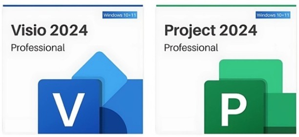 Microsoft Project 2024 Professional & Visio 2024 (Bundle Deal)