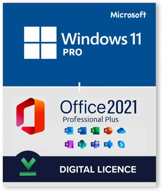 Microsoft Office 2021 Pro + Windows 11 Pro Bundle