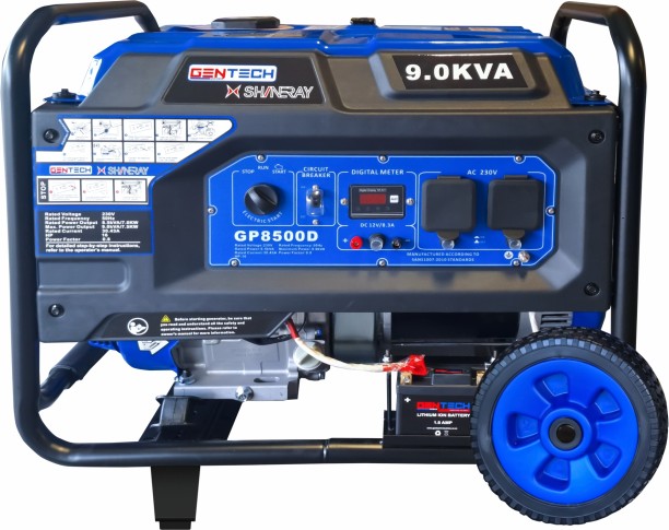 Gentech Power 9.5kVA Start Petrol 4 Stroke Air Cooled 7000 W 230 V Gasoline Generator