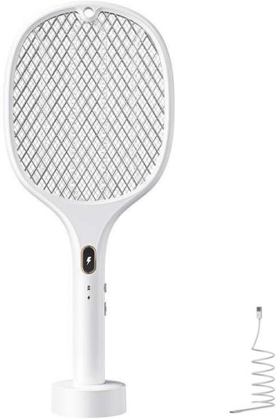 MOREHOME Electric Fly Swatter Racket, 3 in 1 Bug Mosquito Killer Zappers USB Rechargeable, Mosquitoes Killer Lamp & Fly Zappers with 3 Layer Electric Insect Killer Indoor, Outdoor