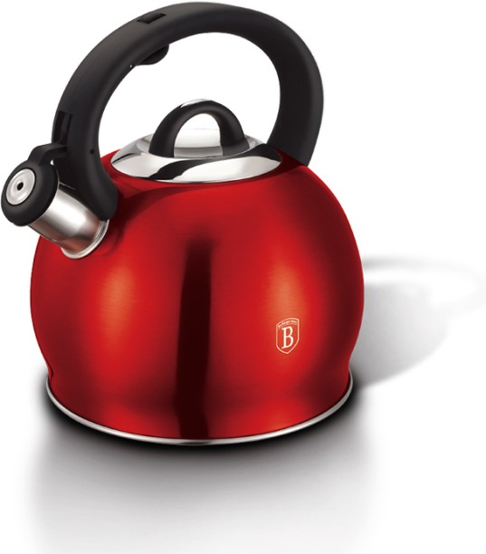 Berlinger Haus 3L Stainless Steel Whistling Kettle - Burgundy Metallic Beverage Maker
