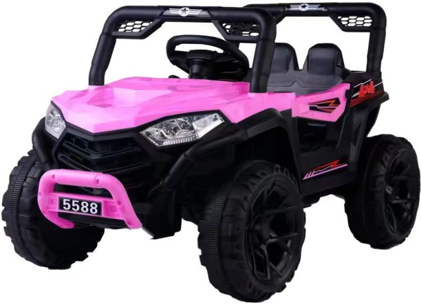 Ride On Dessert Safari Double Drive Electric Car - Including Pack of 4 Fluorescent Light Stickers Jeep Ride On